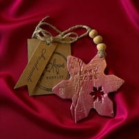Merry Snowflake 2025 clay Christmas ornament 