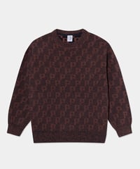 Image 1 of POLAR_GEORGE SWEATER | P PATTERN :::NAVY/ORANGE:::