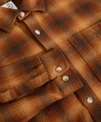 Image 3 of POLAR_MITCHELL LS SHIRT | SHADOW CHECK :::CARAMEL:::