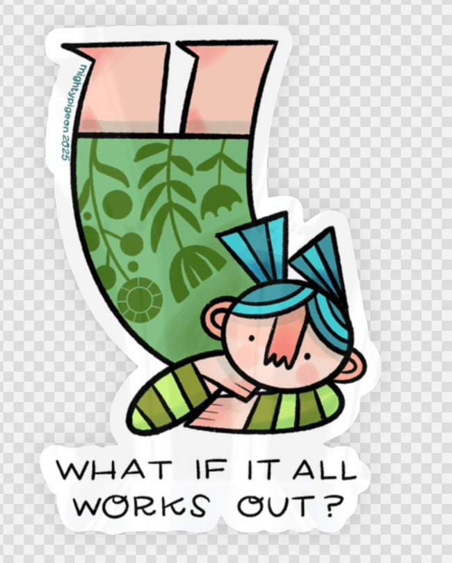  "What If?" 4" vinyl sticker 