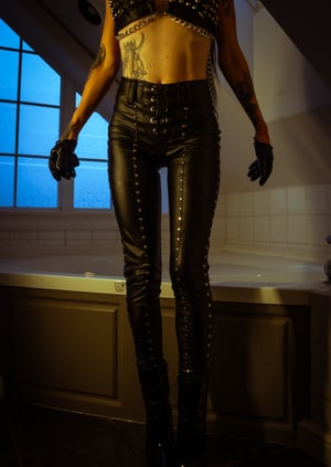 Image of Toxic Vision All Black Everything classic cigarette pants CUSTOM SIZING