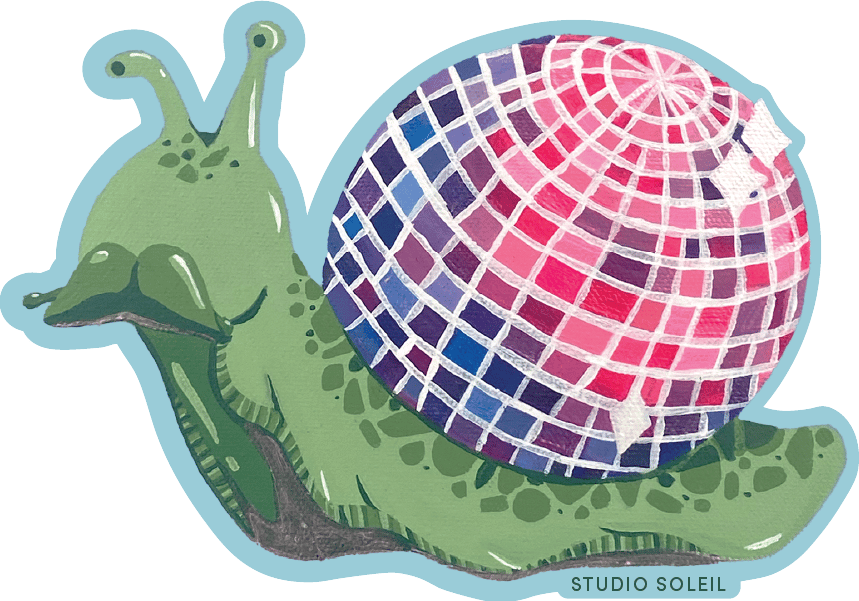 Image of 'Disco Snail' sticker