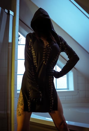 Image of Toxic Vision All Black Everything brass ring sweater cloak ONE OF A KIND