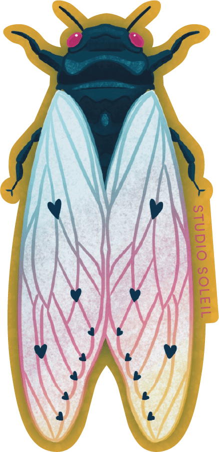 Image of Cicada Holographic Sticker