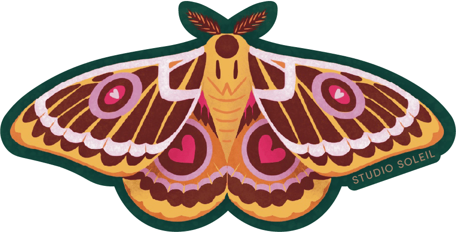 Image of Rosy Moth Sticker