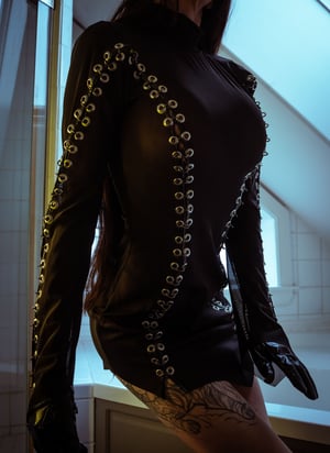 Image of Toxic Vision All Black Everything mesh mini dress ONE OF A KIND