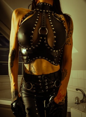 Image of Toxic Vision All Black Everything two piece halter and bustier top ONE OF A KIND