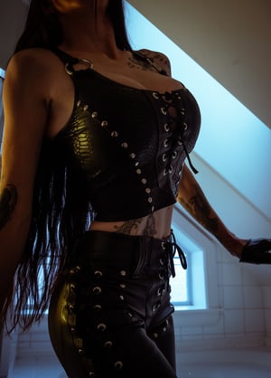 Image of Toxic Vision All Black Everything snakeskin bustier top MULTI SIZE/CUSTOM