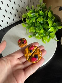Image 1 of Strawberry and Blueberry Maple Syrup Waffles Magnets