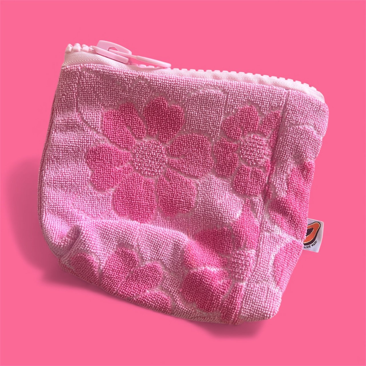 Image of Postcard pouch- Pink floral