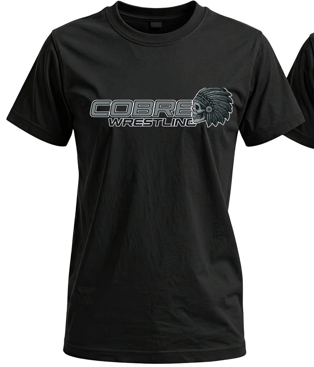 Image of Cobre Wrestling Skeleton Black Tee