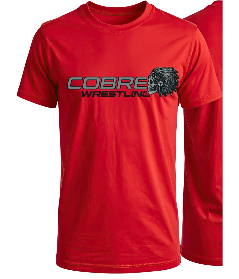 Image of Cobre Wrestling Skeleton Red Tee