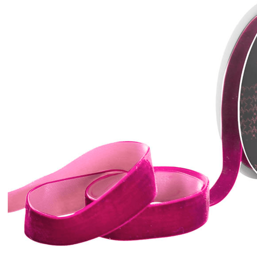 Image of 20 Meter Fuchsia Velvet Ribbon