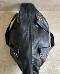 Image 6 of GOLD STUD LEATHER TRAVEL BAG