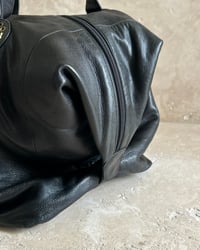 Image 9 of GOLD STUD LEATHER TRAVEL BAG