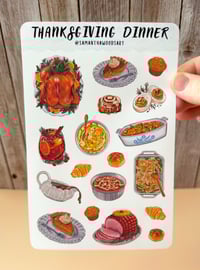 Image 3 of Thanksgiving, Holiday Dinner - Sticker Sheet