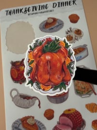 Image 4 of Thanksgiving, Holiday Dinner - Sticker Sheet