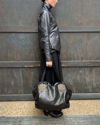 Image 11 of GOLD STUD LEATHER TRAVEL BAG