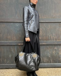 Image 12 of GOLD STUD LEATHER TRAVEL BAG