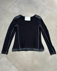 Image 4 of CONTRAST STITCH LONG SLEEVE TOP