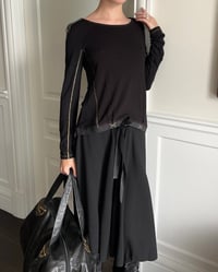 Image 6 of CONTRAST STITCH LONG SLEEVE TOP