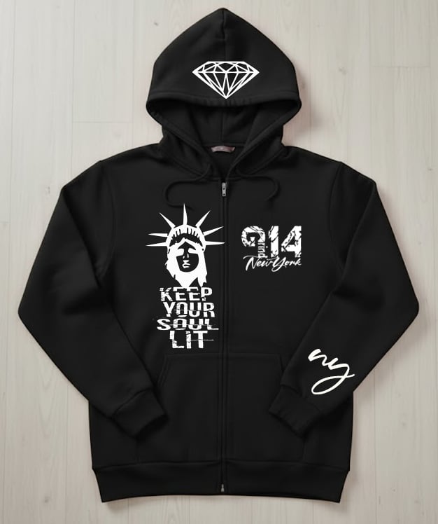 Image of EXCLUSIVE GRIND ONE FOUR/SOUL LIT ZIPUP HOODIE