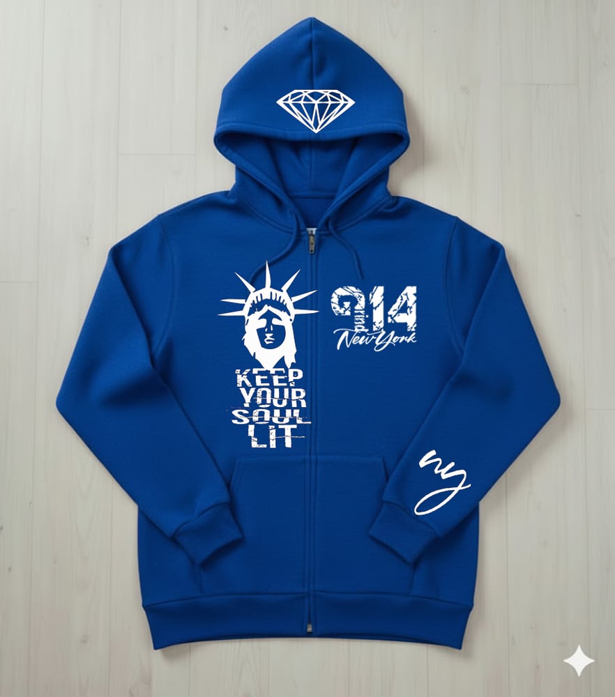 Image of EXCLUSIVE GRIND ONE FOUR/SOUL LIT ZIPUP HOODIE