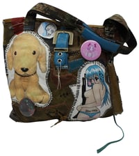 Image 1 of DFK X EVANGELICAL FIELDS | LEATHER-SCRAP-BAG/001 "CYANOSIS"