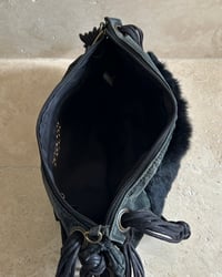 Image 5 of LEATHER & FUR EYELET BAG