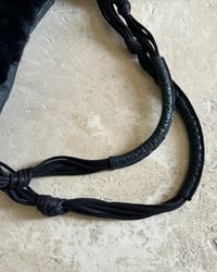 Image 9 of LEATHER & FUR EYELET BAG