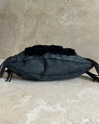 Image 7 of LEATHER & FUR EYELET BAG