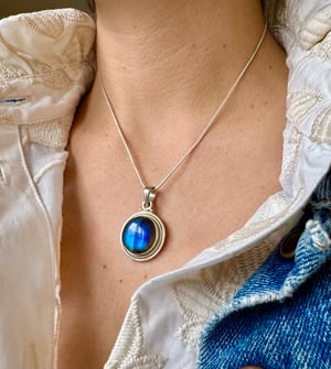 Image of Pendentif labradorite blond jsuzh