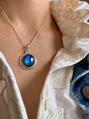 Image of Pendentif labradorite blond jsuzh