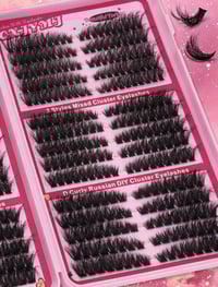 Image 6 of EXTENSION DE CILS - 540 grappes/30 rangées D-Curl Fluffy  8-16mm Longueur mixte X60X80X100