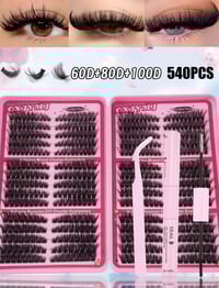 Image 2 of KIT EXTENSION DE CILS - 540 pièces Grappe indépendante de avec 