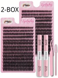Image 7 of KIT EXTENSION DE CILS - Vison de grande capacité de 2 boîtes - 60D Curl 0,31 pouces-0,63 pouces 