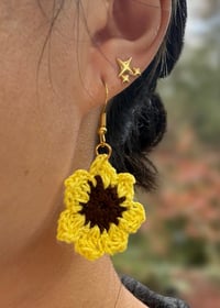 Image 2 of Sunflower Earrings