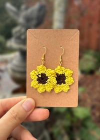 Image 4 of Sunflower Earrings