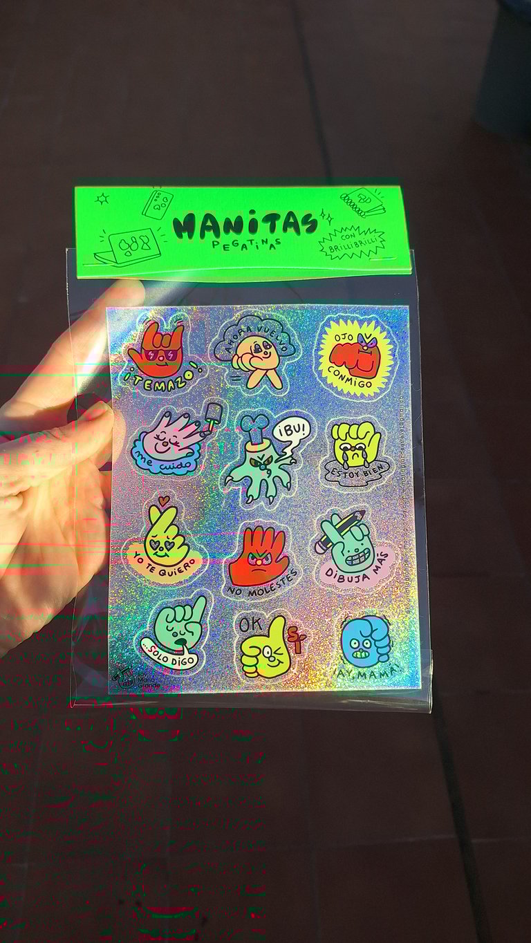 Set de pegatinas Manitas