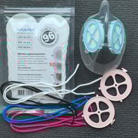 Image 2 of Children's Reusable Mask Set- Blue | Pink 