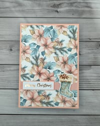 Fairytale Christmas - Poinsettias with stocking