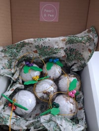 Image 5 of Christmas pudding zero waste bauble decorations