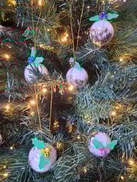 Image 2 of Christmas pudding zero waste bauble decorations