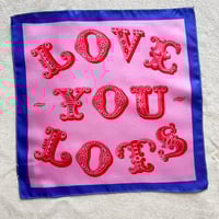 Image 2 of Love You Lots Silk Pocket Square