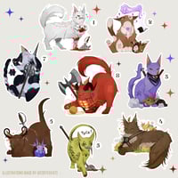 Image 1 of Baldur's Kitties vinyl stickers | Baldur's Gate 3