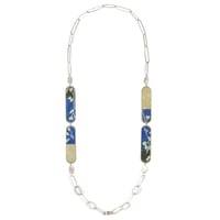 Image 2 of FORESTA COLLANA LUNGA CON OVALI IN ARGENTO