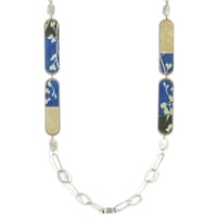 Image 4 of FORESTA COLLANA LUNGA CON OVALI IN ARGENTO