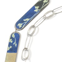 Image 5 of FORESTA COLLANA LUNGA CON OVALI IN ARGENTO