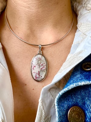 Image of Pendentif cinabre et argent 925