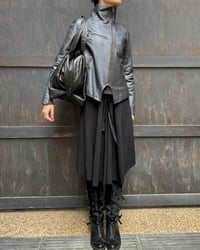 Image 3 of BLACK LEATHER & COWHIDE BOOTS